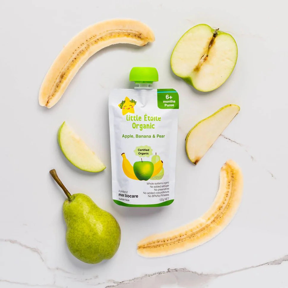 Organic Apple, Banana & Pear Baby Food – 6+ Months, 120g