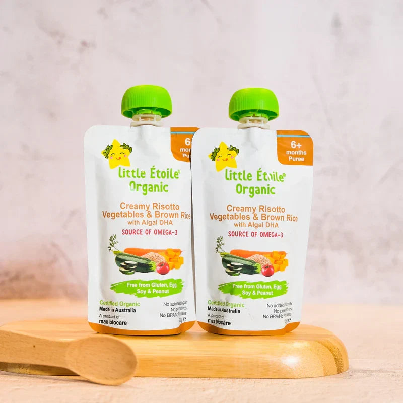 Organic Creamy Risotto, Vegetables & Brown Rice with DHA – 6+ Months, 120g