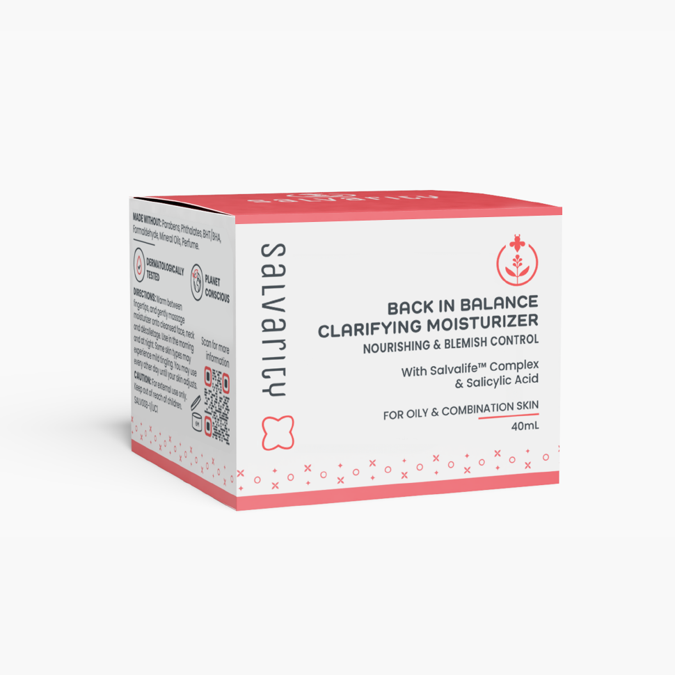 Salvarity Back in Balance Clarifying Moisturizer outer package