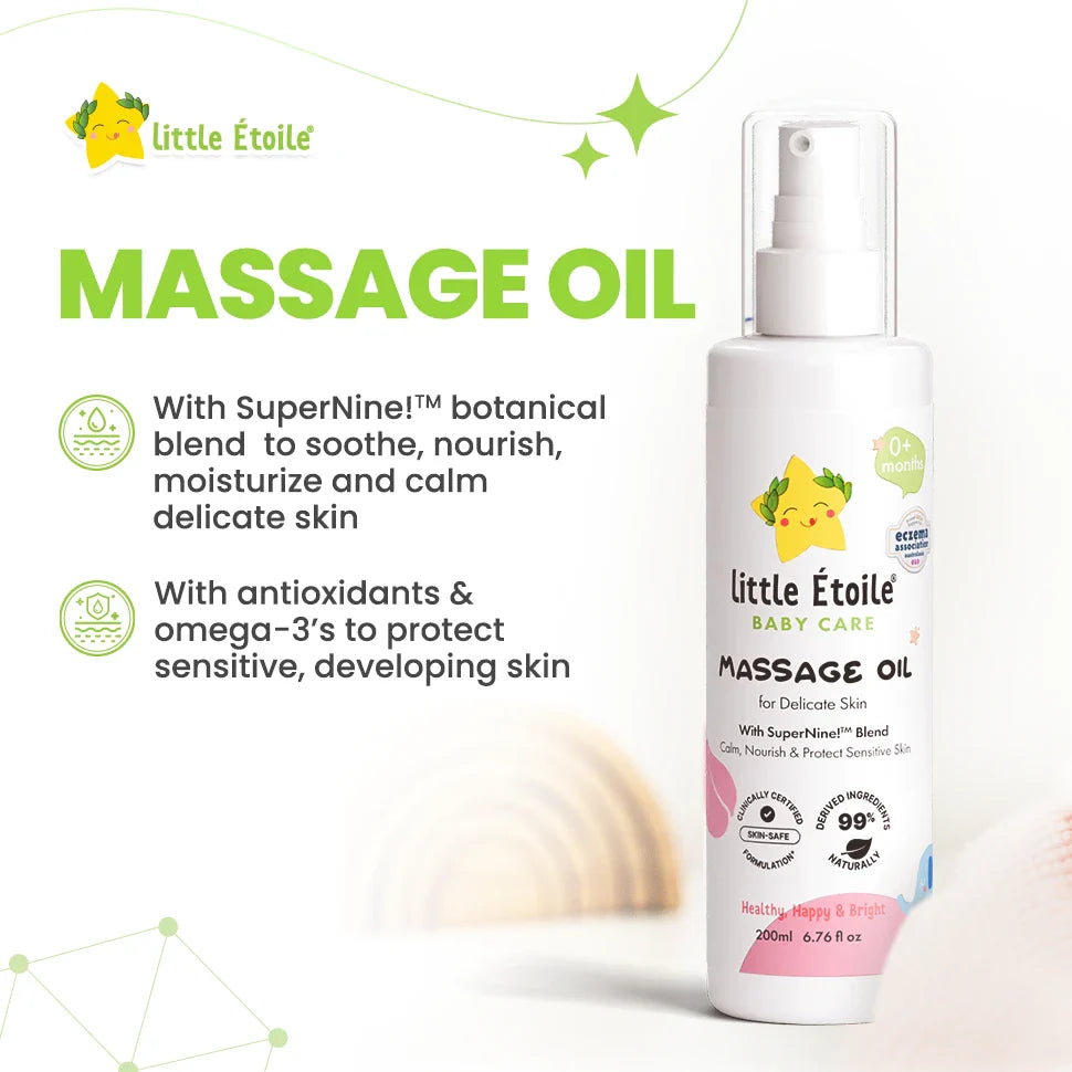 Massage Oil for Delicate Skin (0+ Months), 200mL