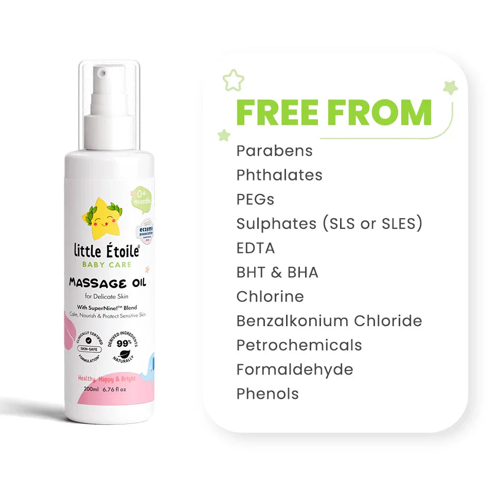 Massage Oil for Delicate Skin (0+ Months), 200mL